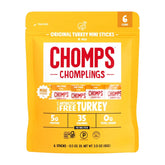 Chomps Original Turkey Chomplings Antibiotic Free, 6ct Protein Snack Stick