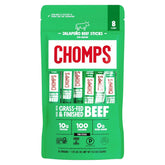 Chomps Jalapeño Beef, Grass-Fed & Finished, 8ct, Protein Snack Stick