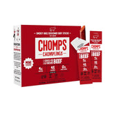 Chomps Smoky BBQ Beef Chomplings, Grass-Fed & Finished, 24ct Protein Snack