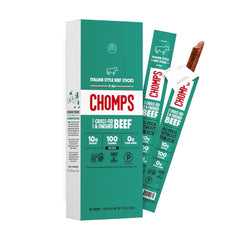 Chomps Italian Beef, Grass-Fed & Finished, 10ct, Protein Snack Stick