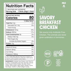 Chomps Savory Breakfast Chicken, Antibiotic Free, 24ct, Protein Snack Stick