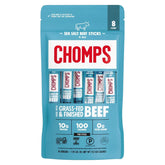 Chomps Sea Salt Beef, Grass-Fed & Finished, 8ct, Protein Snack Stick