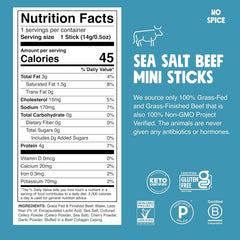 Chomps Sea Salt Beef Chomplings, Grass-Fed & Finished, 6ct, Protein Snack