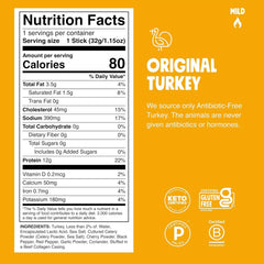 Chomps Original Turkey, Antibiotic Free, 24ct, Protein Snack Stick