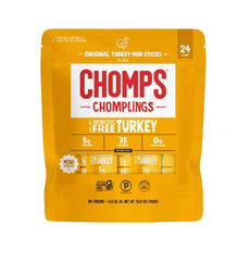Chomps Chomplings Original Turkey Mini Sticks, 0.5 oz, 24-count