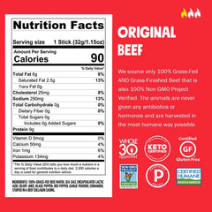 Chomps Variety Trial Pack, Grass Fed and Free Range Beef & Turkey Sticks, 8 Flavor Pack - Keto, Paleo, Whole30