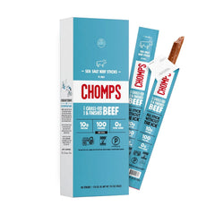 Chomps Sea Salt Beef, Grass-Fed & Finished, 10ct, Protein Snack Stick