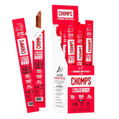 Chomps Original Beef, Grass-Fed & Finished, 24ct, Protein Snack Stick