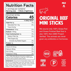 Chomps Original Beef Chomplings, Grass-Fed & Finished, 24ct, Protein Snack