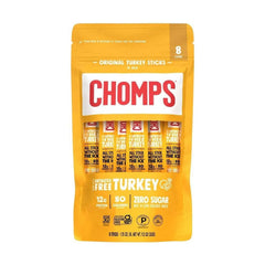 Chomps Original Turkey, Antibiotic Free, 8ct, Protein Snack Stick