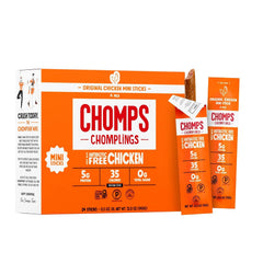 Chomps Original Chicken Chomplings Antibiotic Free 24ct Protein Snack Stick