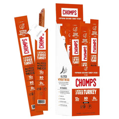 Chomps Pepperoni Turkey, Antibiotic Free, 24ct, Protein Snack Stick