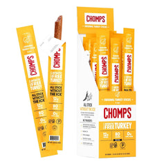 Chomps Original Turkey, Antibiotic Free, 24ct, Protein Snack Stick
